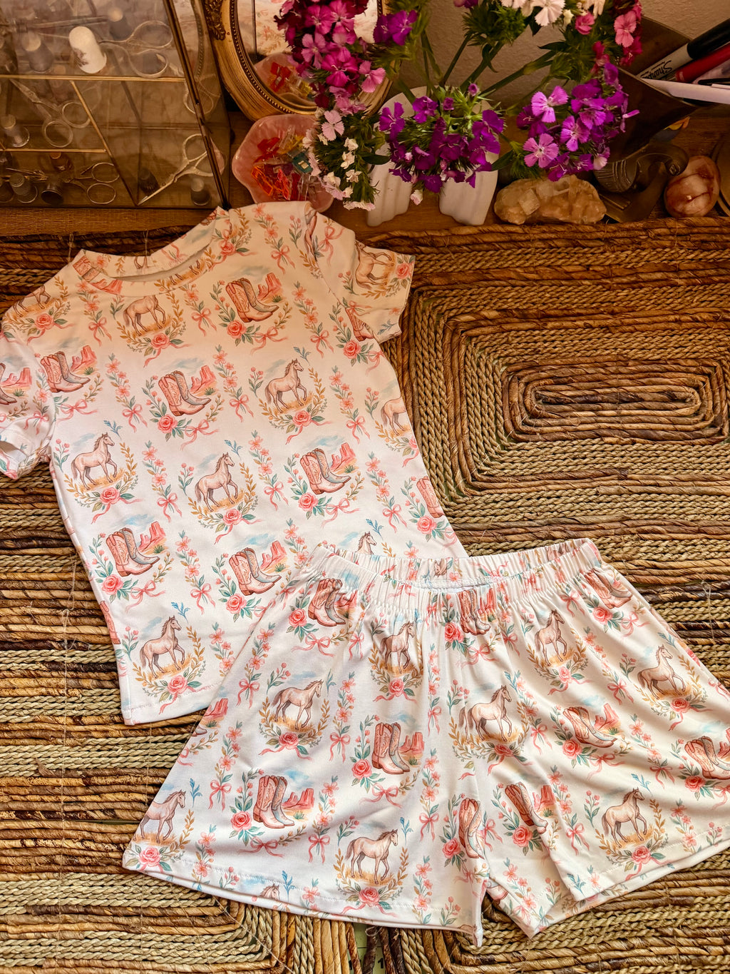 Cowgirl Willow tee + Audrey shorts (BIG KIDS)