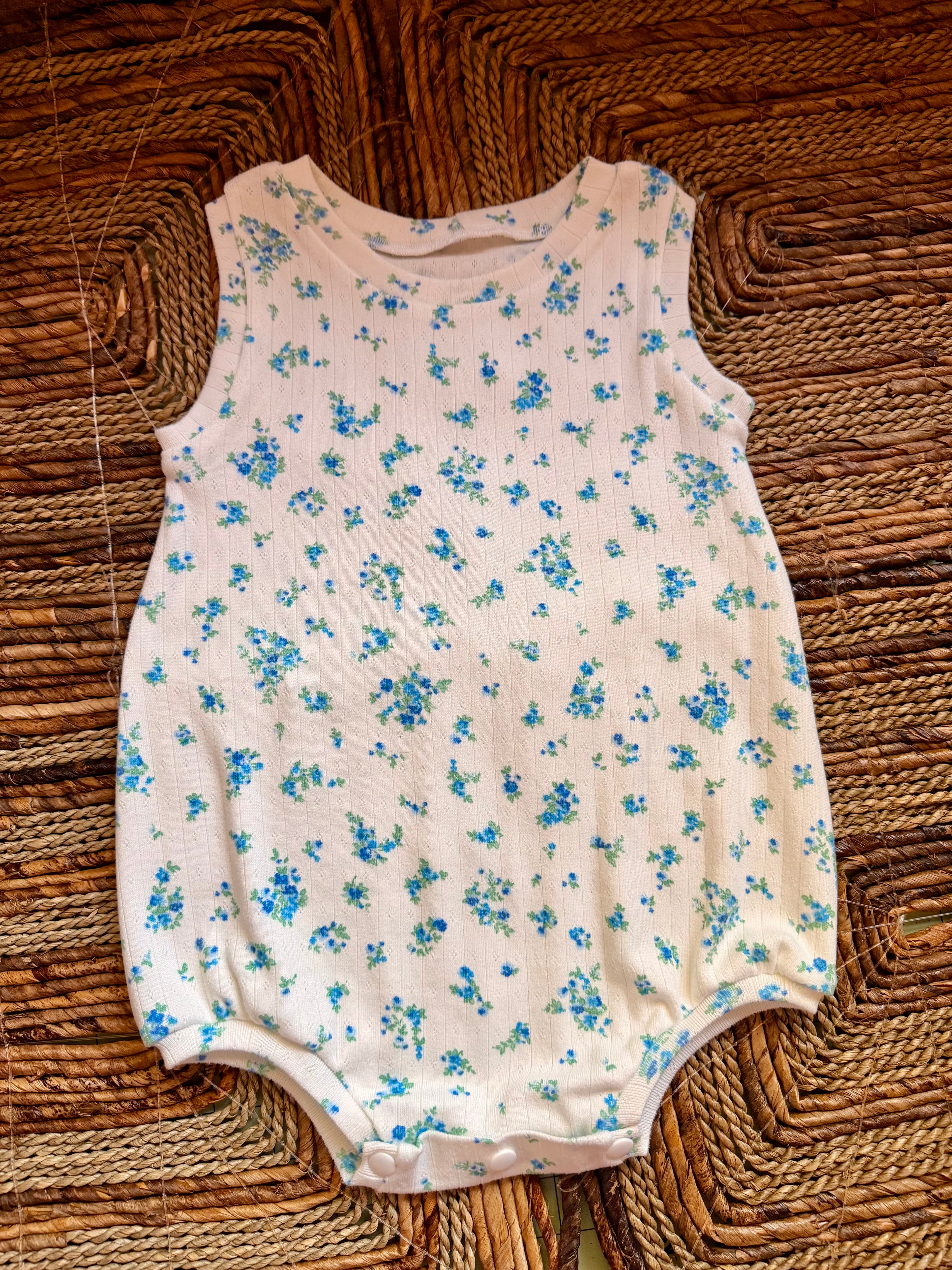 Blue floral floral Dawn romper