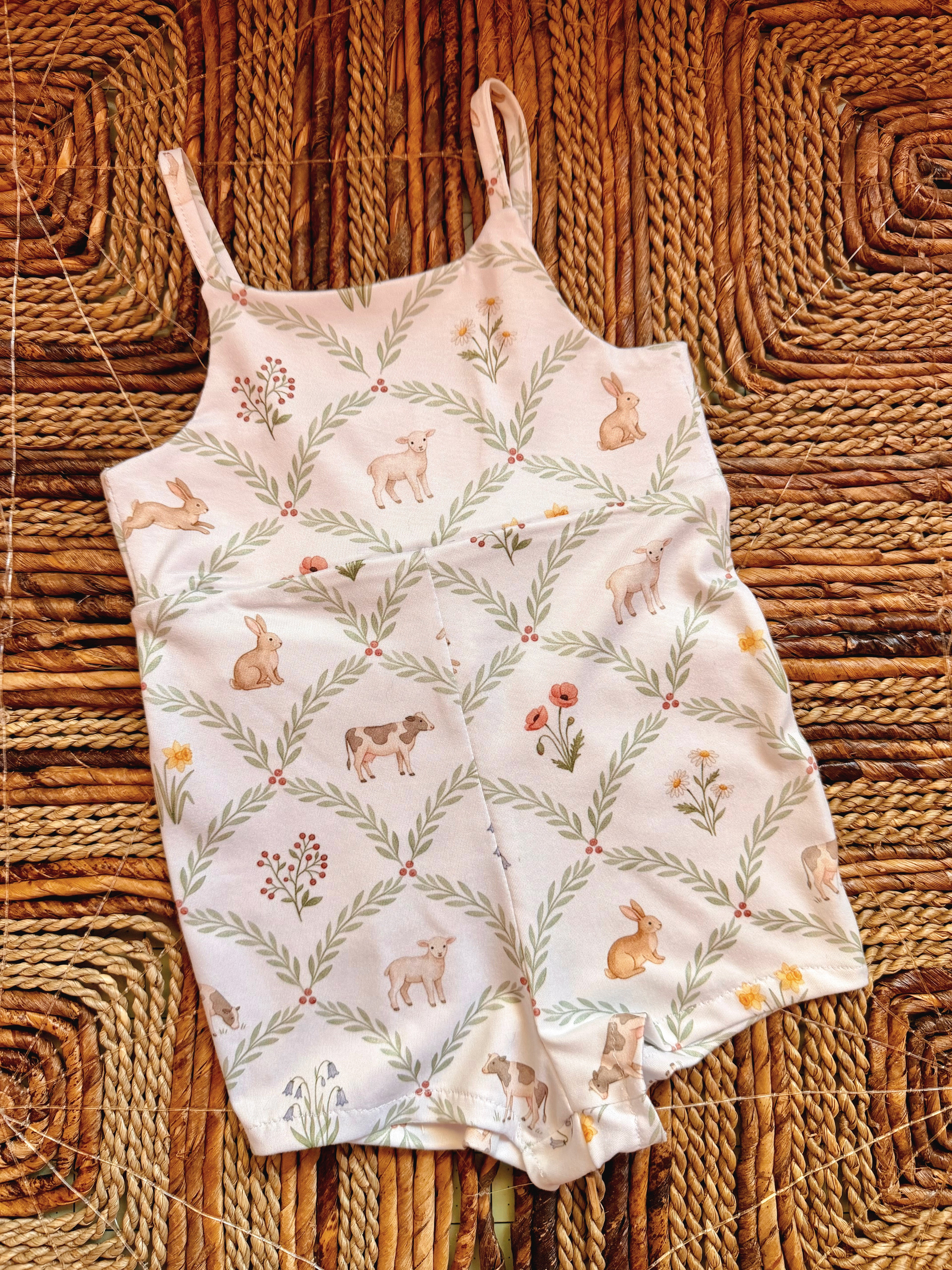 Animals Summer romper (BIG KIDS)