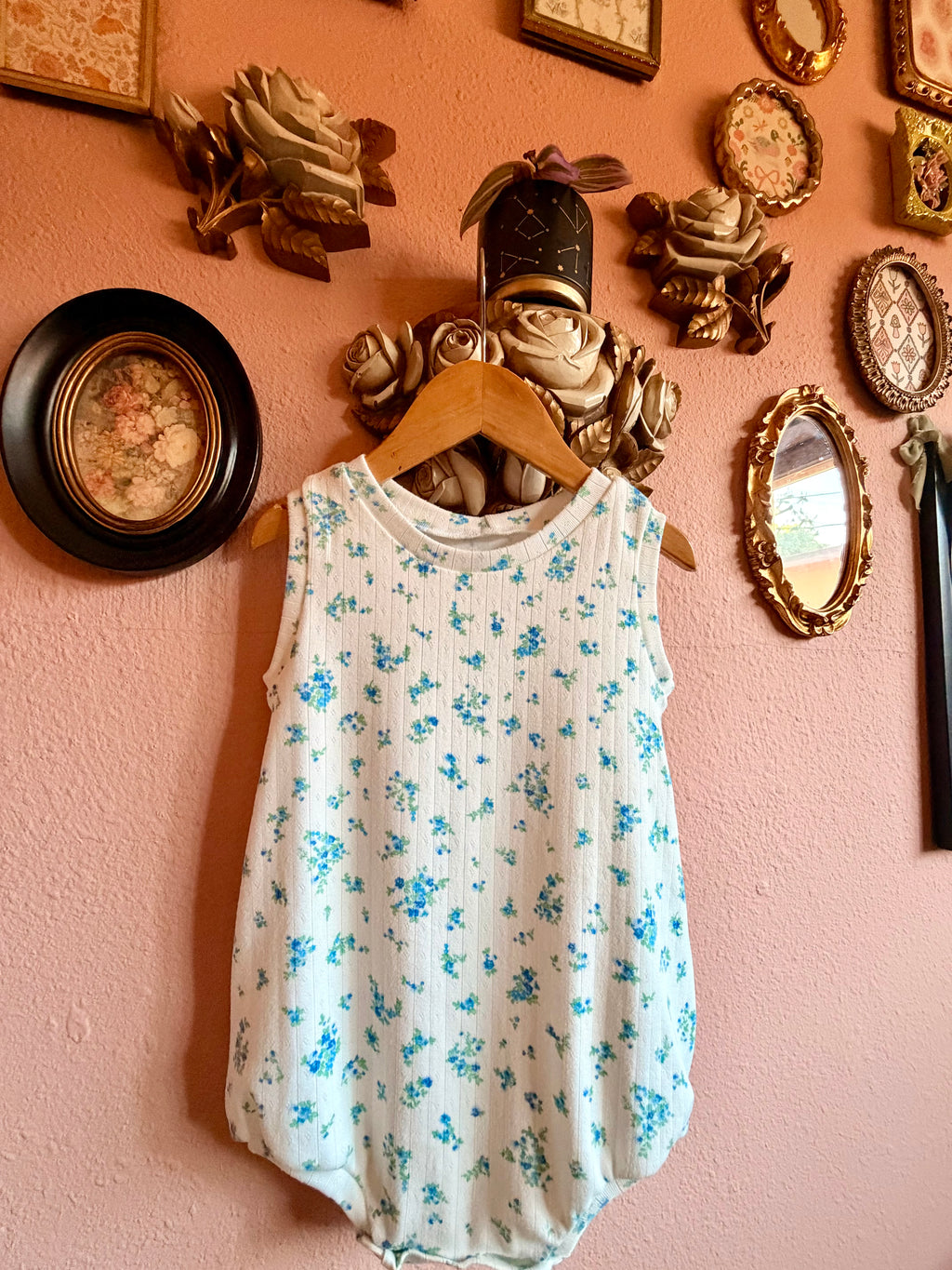 Blue floral floral Dawn romper