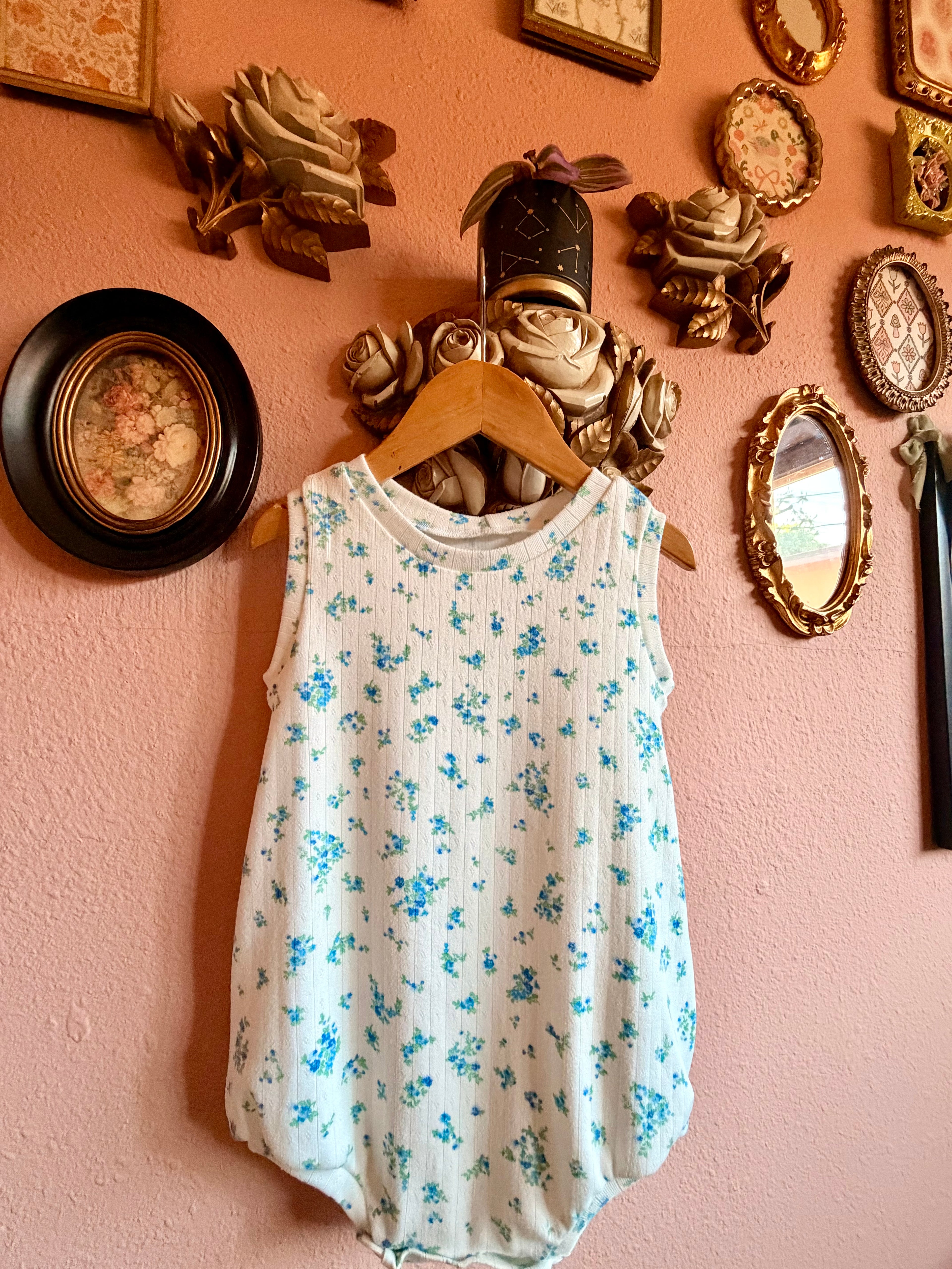 Blue floral floral Dawn romper