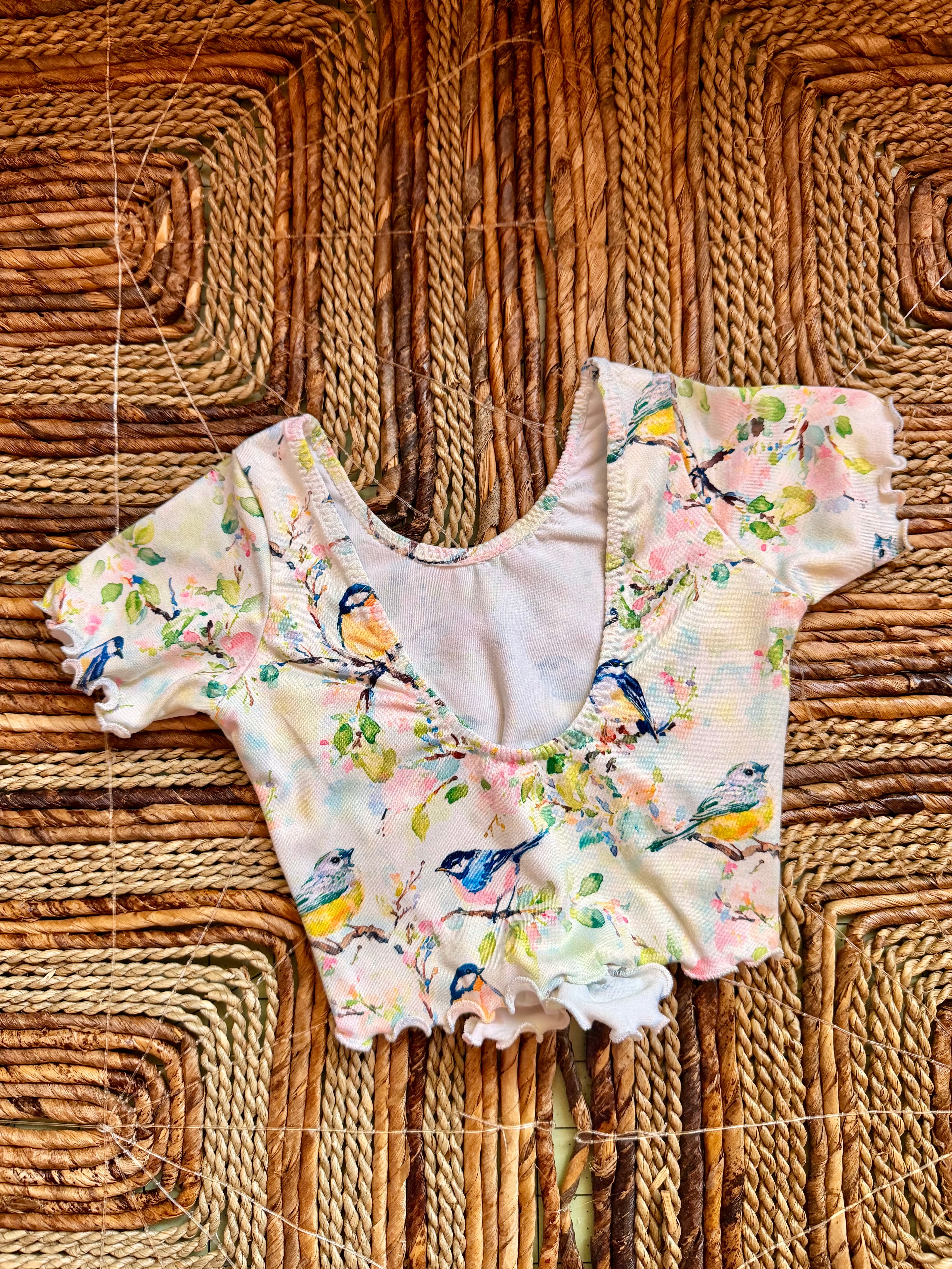 Birds short sleeve Jojo top + Indie bummies
