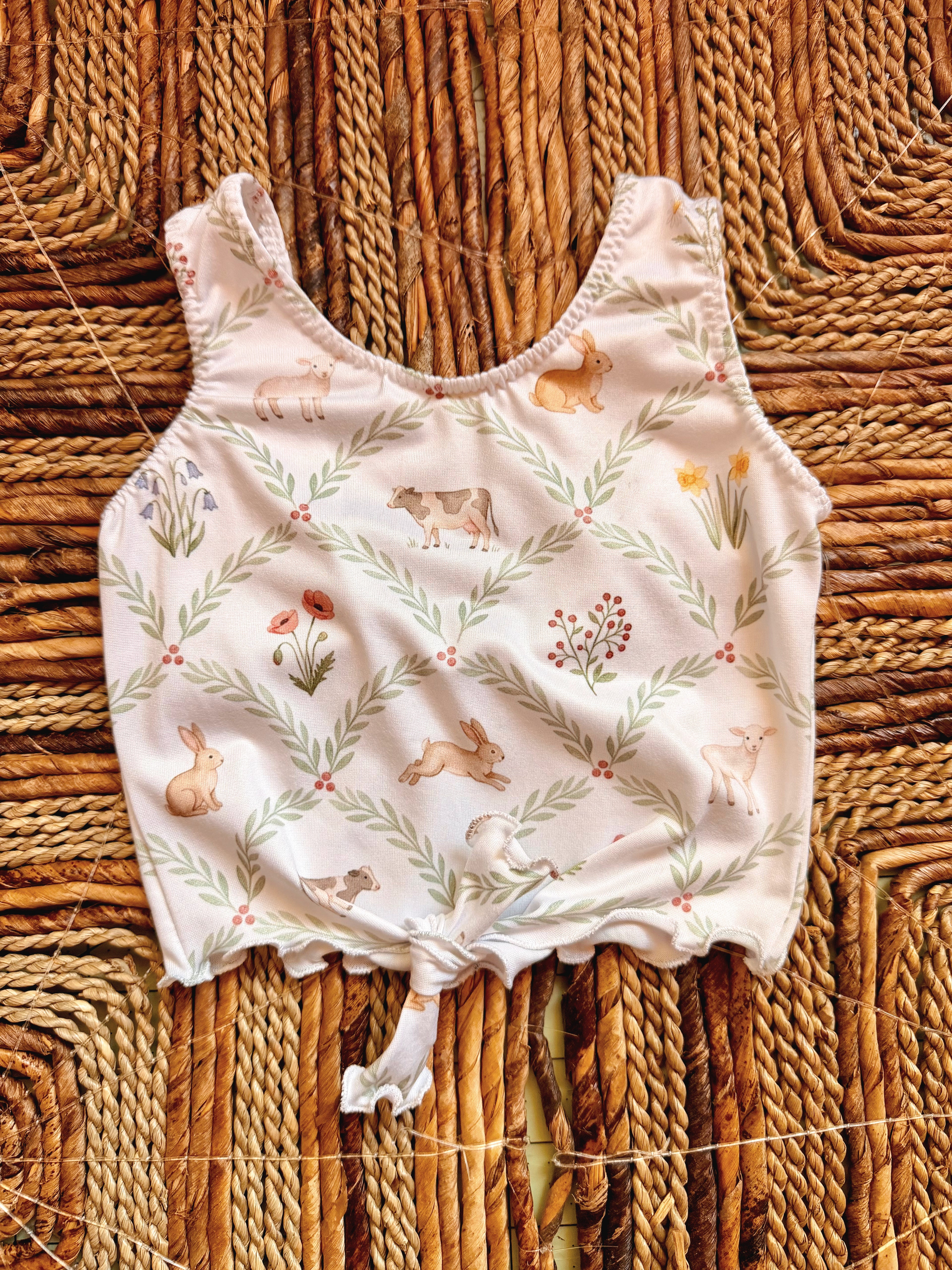 Animals Jojo tie tank + Kaia skirted bummies