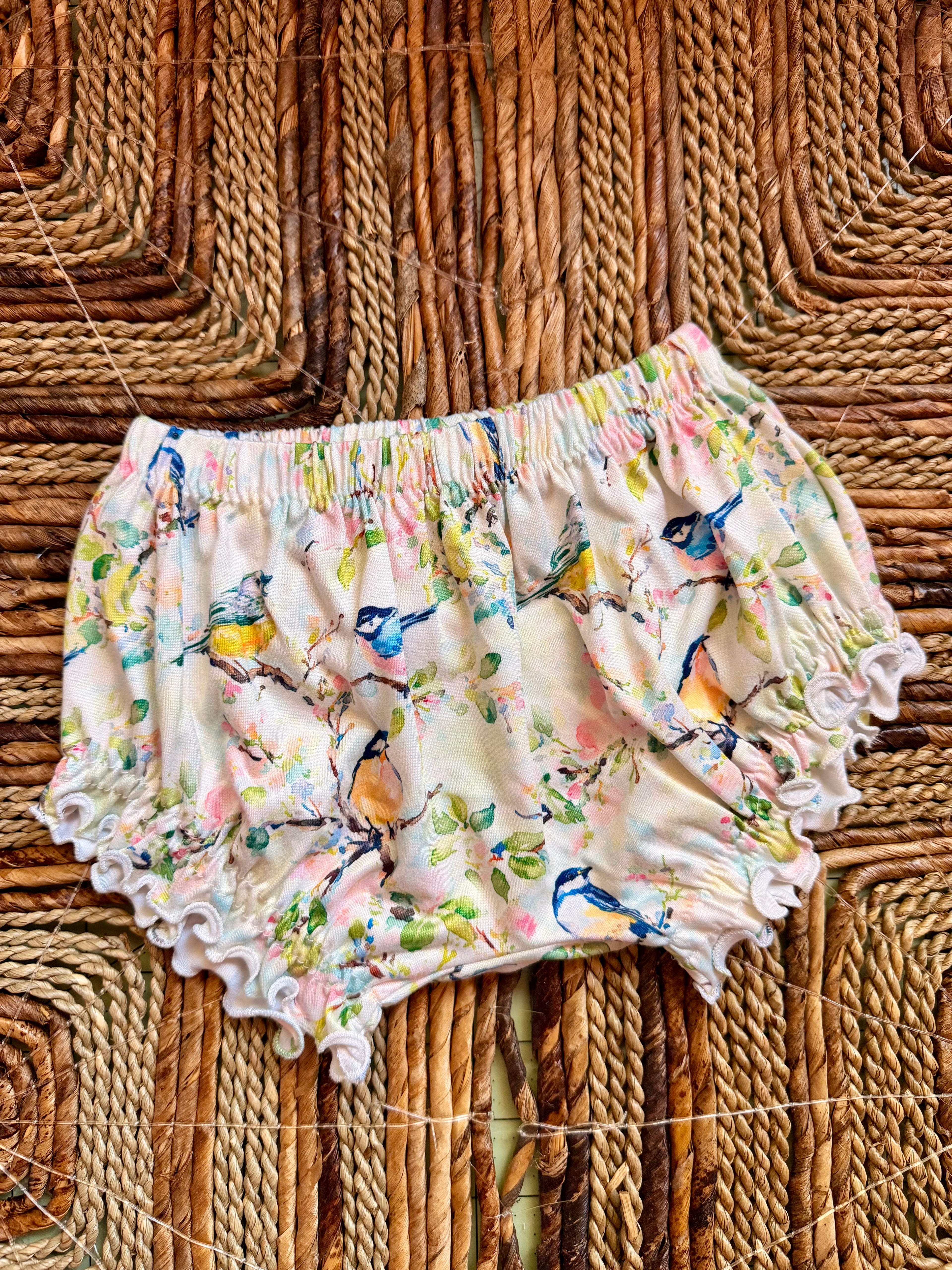 Birds short sleeve Jojo top + Indie bummies