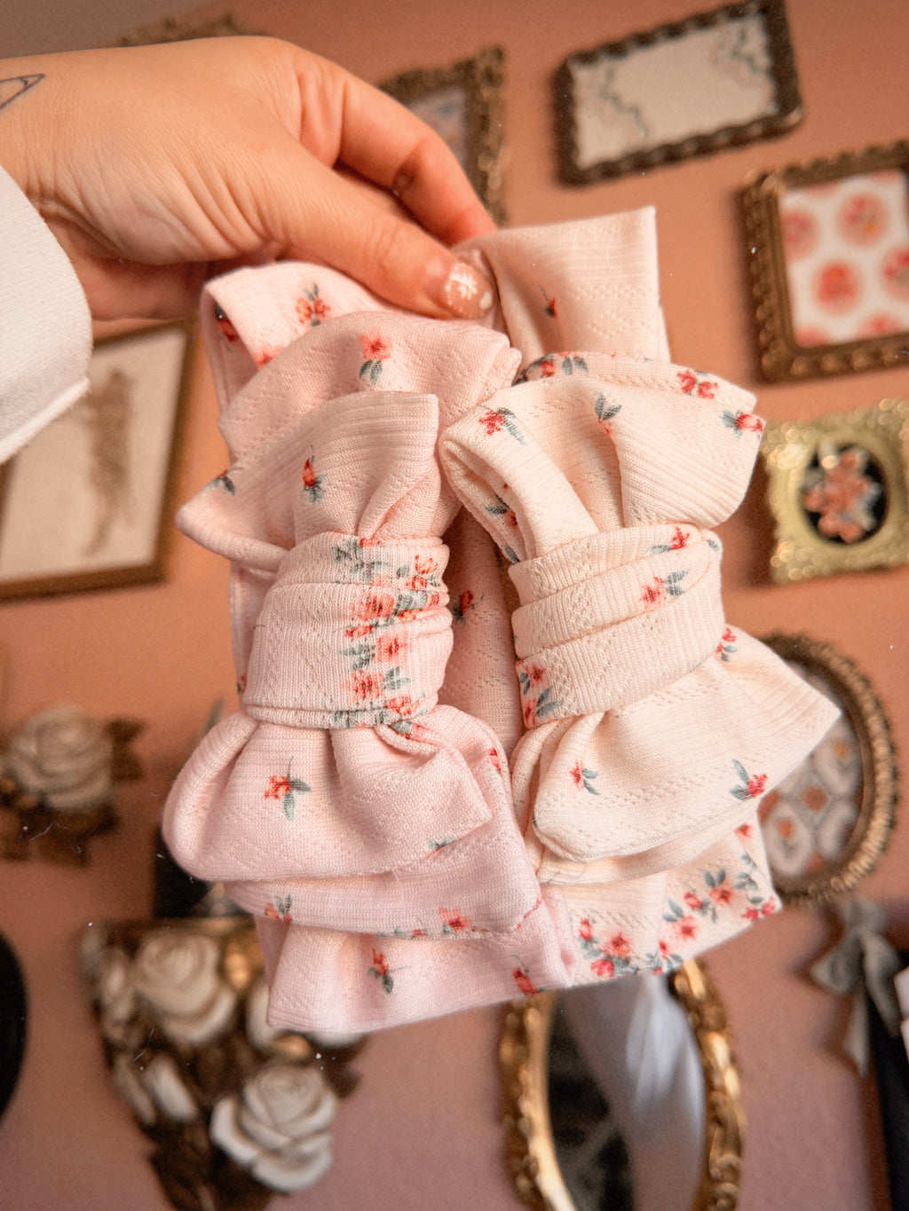 Dainty floral Aelin headband set