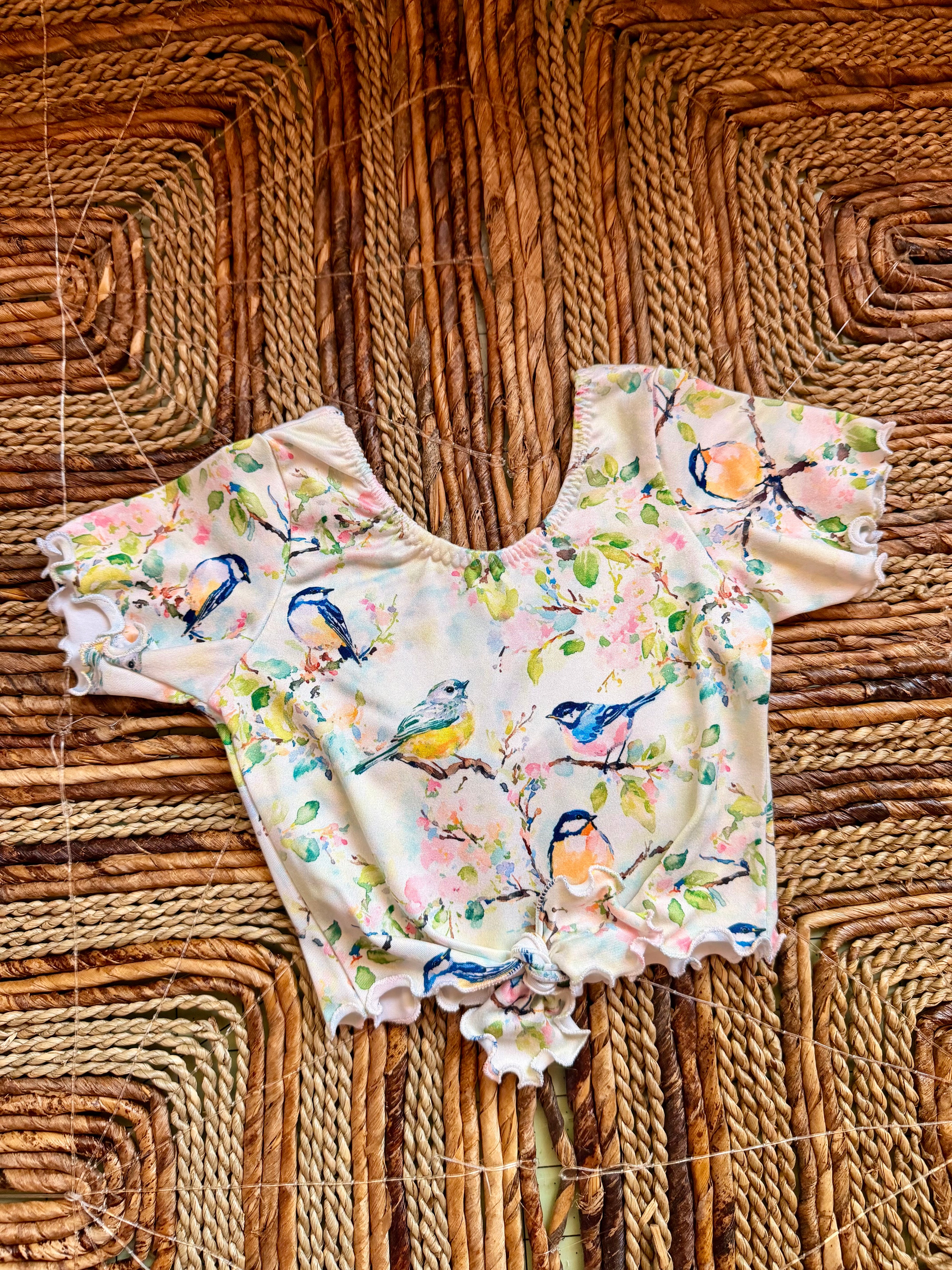 Birds short sleeve Jojo top + Indie bummies