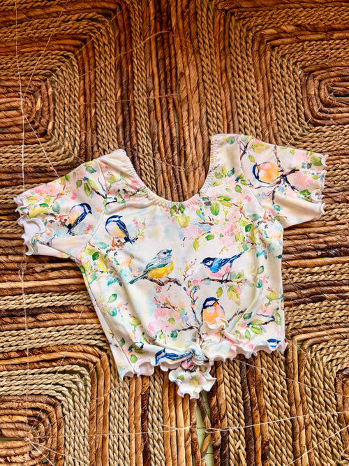 Birds short sleeve Jojo top + Indie bummies