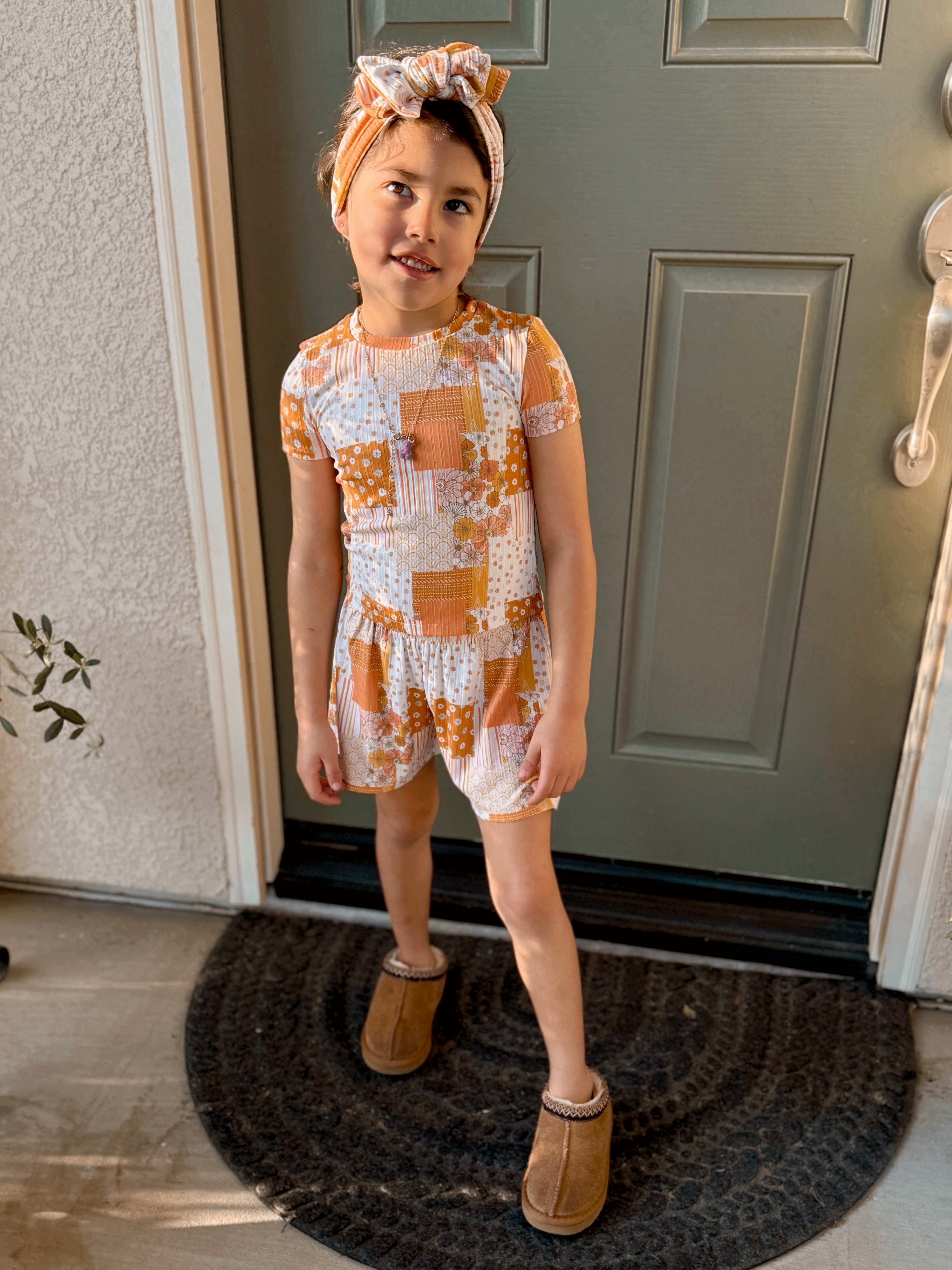 Patchwork Willow tee + Audrey shorts (BIG KIDS)