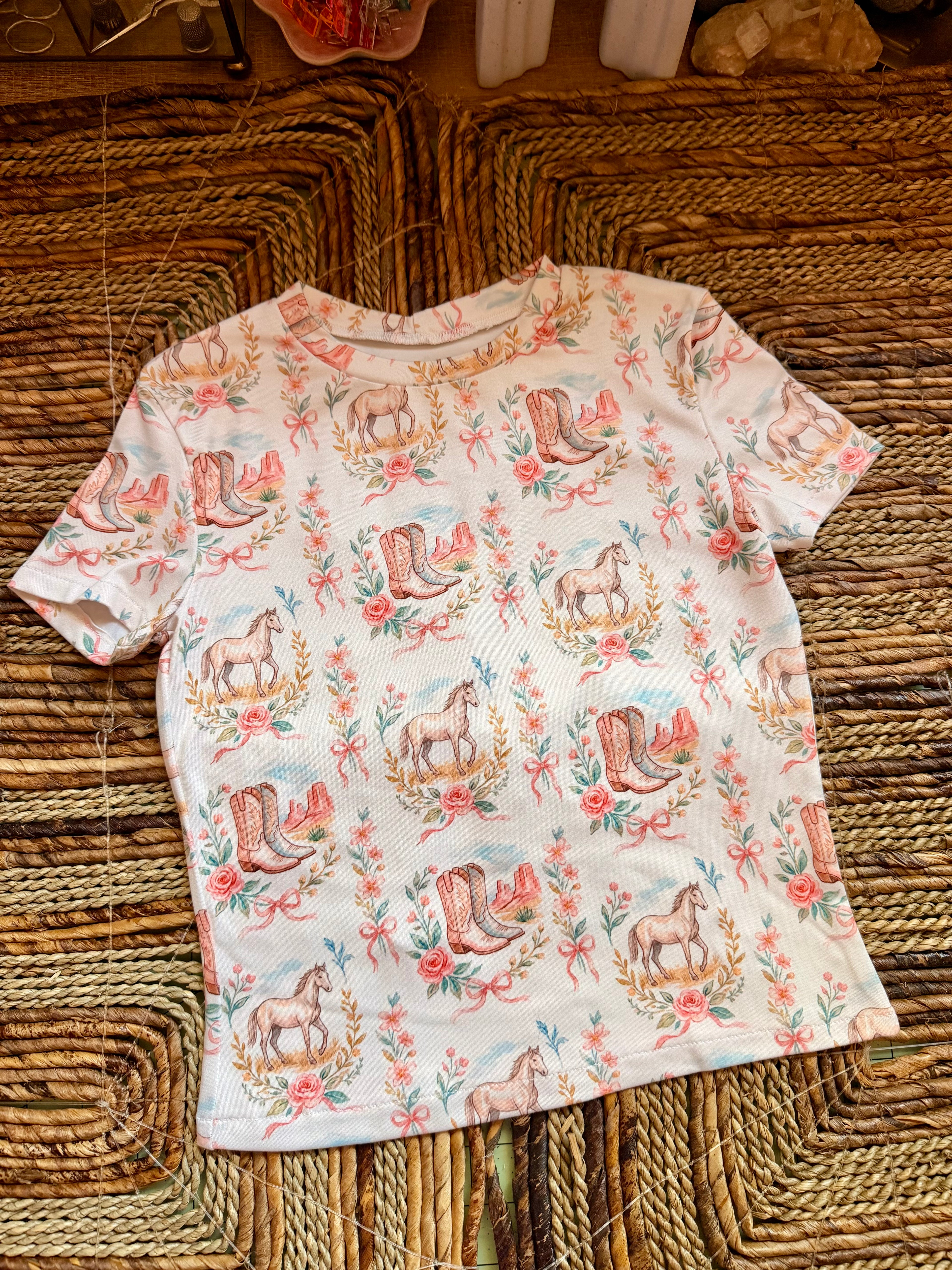 Cowgirl Willow tee + Audrey shorts (BIG KIDS)