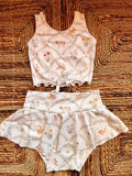Animals Jojo tie tank + Kaia skirted bummies